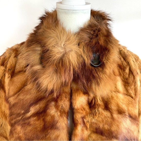 Vintage 1940’s Fur Cape Shrug Fox - Picture 5 of 16